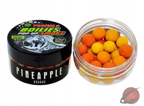 Pop-up Smoke Fluo Boilies  9mm Ananász